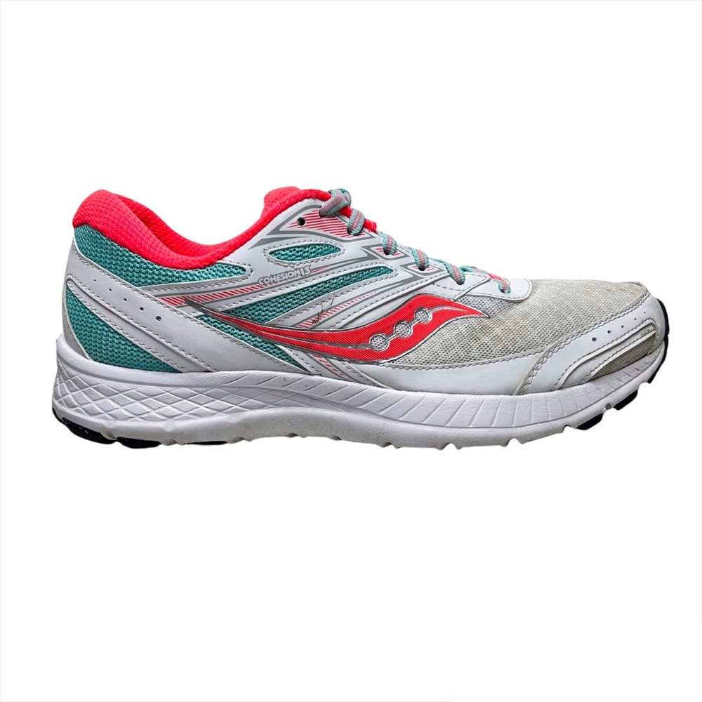Saucony Women's Cohesion Trail 13 Running Shoes White/Pink/Aqua